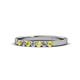 1 - Fiala 2.00 mm Yellow Sapphire and Lab Grown Diamond 7 Stone Wedding Band 