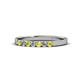 1 - Fiala 2.00 mm Yellow Diamond and White Lab Grown Diamond 7 Stone Wedding Band 