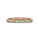 2 - Fiala 2.00 mm Peridot and Lab Grown Diamond 7 Stone Wedding Band 