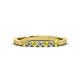 2 - Fiala 2.00 mm Yellow Diamond and White Lab Grown Diamond 7 Stone Wedding Band 