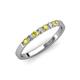 3 - Fiala 2.00 mm Yellow Diamond and White Lab Grown Diamond 7 Stone Wedding Band 