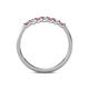 5 - Fiala 2.00 mm Pink Tourmaline and Lab Grown Diamond 7 Stone Wedding Band 