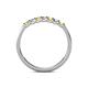 5 - Fiala 2.00 mm Yellow Sapphire and Lab Grown Diamond 7 Stone Wedding Band 
