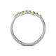 5 - Fiala 2.00 mm Yellow Diamond and White Lab Grown Diamond 7 Stone Wedding Band 