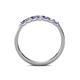 5 - Fiala 2.40 mm Tanzanite and Lab Grown Diamond 7 Stone Wedding Band 