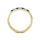 5 - Fiala 2.00 mm Blue Sapphire and Diamond Wedding Band 