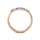 5 - Fiala 2.00 mm Tanzanite and Diamond Wedding Band 