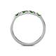 5 - Fiala 2.00 mm Green Garnet and Diamond Wedding Band 