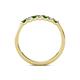5 - Fiala 2.00 mm Green Garnet and Diamond Wedding Band 