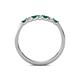 5 - Fiala 2.00 mm Emerald and Diamond Wedding Band 
