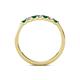 5 - Fiala 2.00 mm Emerald and Diamond Wedding Band 