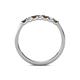 5 - Fiala 2.00 mm Smoky Quartz and Diamond Wedding Band 