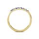 5 - Fiala 2.00 mm Tanzanite and Diamond Wedding Band 