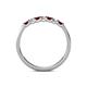 5 - Fiala 2.00 mm Red Garnet and Diamond Wedding Band 