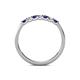 5 - Fiala 2.00 mm Blue Sapphire and Diamond Wedding Band 