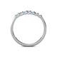 5 - Fiala 2.00 mm Aquamarine and Diamond Wedding Band 