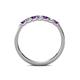 5 - Fiala 2.40 mm Amethyst and Diamond 7 Stone Wedding Band 