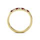 5 - Fiala 2.40 mm Ruby and Diamond 7 Stone Wedding Band 