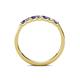 5 - Fiala 2.40 mm Iolite and Diamond 7 Stone Wedding Band 