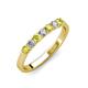 2 - Fiala 2.70 mm Yellow Diamond and White Lab Grown Diamond 7 Stone Wedding Band 