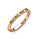 2 - Fiala 2.70 mm Citrine and Lab Grown Diamond 7 Stone Wedding Band 