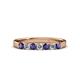 3 - Fiala 2.70 mm Iolite and Lab Grown Diamond 7 Stone Wedding Band 
