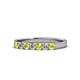 1 - Fiala 2.70 mm Yellow Diamond and White Lab Grown Diamond 7 Stone Wedding Band 