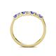 4 - Fiala 2.70 mm Tanzanite and Lab Grown Diamond 7 Stone Wedding Band 