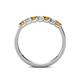 4 - Fiala 2.70 mm Citrine and Lab Grown Diamond 7 Stone Wedding Band 