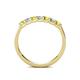 4 - Fiala 2.70 mm Yellow Diamond and White Lab Grown Diamond 7 Stone Wedding Band 