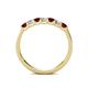 4 - Fiala 2.70 mm Ruby and Lab Grown Diamond 7 Stone Wedding Band 