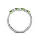 4 - Fiala 2.70 mm Peridot and Lab Grown Diamond 7 Stone Wedding Band 
