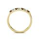 4 - Fiala 2.70 mm Smoky Quartz and Lab Grown Diamond 7 Stone Wedding Band 