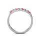 4 - Fiala 2.70 mm Pink Tourmaline and Lab Grown Diamond 7 Stone Wedding Band 