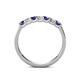 4 - Fiala 2.70 mm Iolite and Lab Grown Diamond 7 Stone Wedding Band 