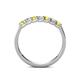 4 - Fiala 2.70 mm Yellow Diamond and White Lab Grown Diamond 7 Stone Wedding Band 