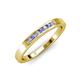 3 - Kathiryn 2.00 mm Tanzanite and Lab Grown Diamond 7 Stone Wedding Band 
