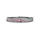 1 - Kathiryn 2.00 mm Pink Tourmaline and Lab Grown Diamond 7 Stone Wedding Band 