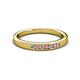 2 - Kathiryn 2.00 mm Pink Tourmaline and Lab Grown Diamond 7 Stone Wedding Band 
