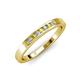 3 - Kathiryn 2.00 mm Yellow Diamond and White Lab Grown Diamond 7 Stone Wedding Band 