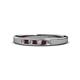 1 - Kathiryn 2.00 mm Red Garnet and Lab Grown Diamond 7 Stone Wedding Band 