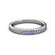 2 - Kathiryn 2.00 mm Tanzanite and Lab Grown Diamond 7 Stone Wedding Band 