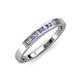 3 - Kathiryn 2.00 mm Tanzanite and Lab Grown Diamond 7 Stone Wedding Band 