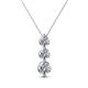1 - Kesha (4.2mm) Round Lab Grown Diamond Graduated Three Stone Drop Pendant 