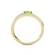 4 - Linnea Bold Oval Peridot and Round Diamond Bypass Promise Ring 