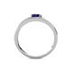 4 - Linnea Bold Oval Blue Sapphire and Round Diamond Bypass Promise Ring 