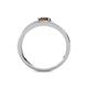 4 - Linnea Bold Oval Smoky Quartz and Round Diamond Bypass Promise Ring 