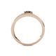 4 - Linnea Bold Oval Smoky Quartz and Round Diamond Bypass Promise Ring 