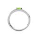 4 - Linnea Bold Oval Peridot and Round Diamond Bypass Promise Ring 