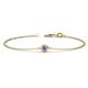 1 - Alys (3.5 mm) Round Tanzanite Solitaire Station Minimalist Bracelet 